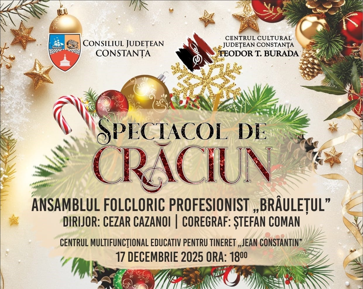 Concert magic de Crăciun: Ansamblul „Brâulețul“, Lumința Anghel și alți artiști invitați